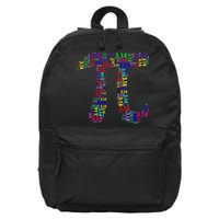 Colorful 3.14 Pi Day Mash-Up 16 in Basic Backpack