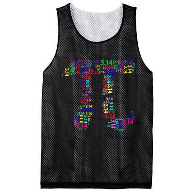 Colorful 3.14 Pi Day Mash-Up Mesh Reversible Basketball Jersey Tank