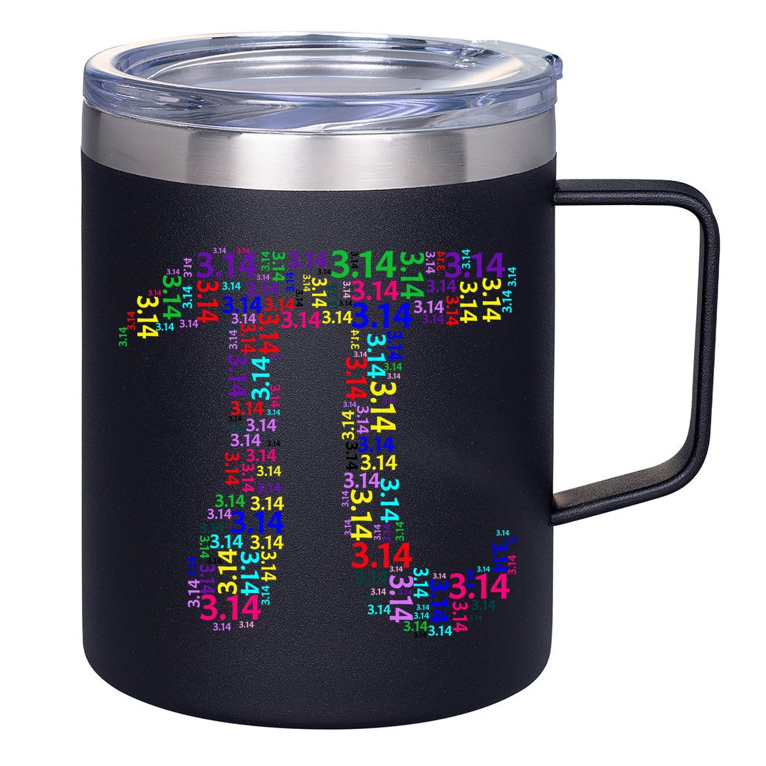 Colorful 3.14 Pi Day Mash-Up 12oz Stainless Steel Coffee Mug