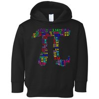 Colorful 3.14 Pi Day Mash-Up Toddler Hoodie