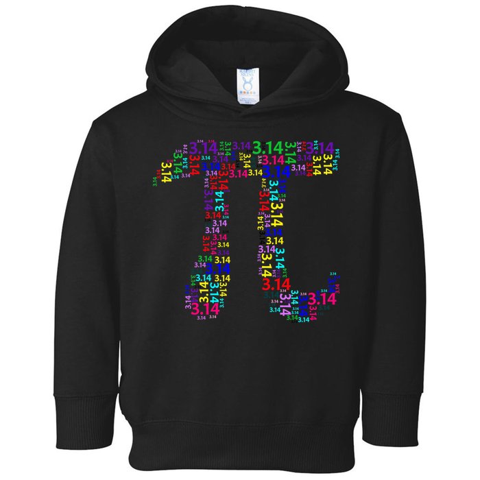 Colorful 3.14 Pi Day Mash-Up Toddler Hoodie