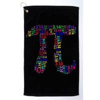 Colorful 3.14 Pi Day Mash-Up Golf Towel
