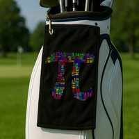 Colorful 3.14 Pi Day Mash-Up Golf Towel