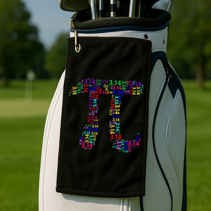 Colorful 3.14 Pi Day Mash-Up Golf Towel