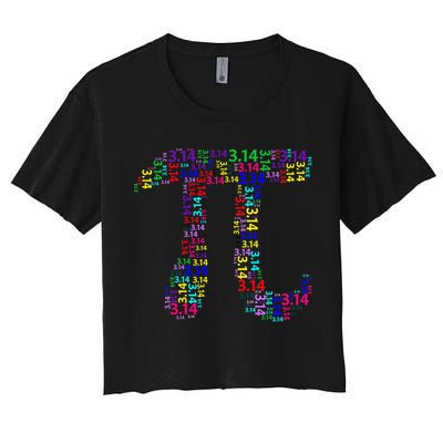 Colorful 3.14 Pi Day Mash-Up Crop Top