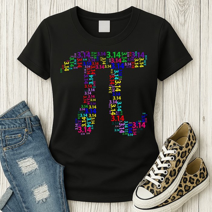 Colorful 3.14 Pi Day Mash-Up Womens T-Shirt