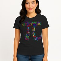 Colorful 3.14 Pi Day Mash-Up Womens T-Shirt