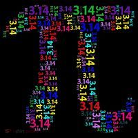 Colorful 3.14 Pi Day Mash-Up Womens T-Shirt