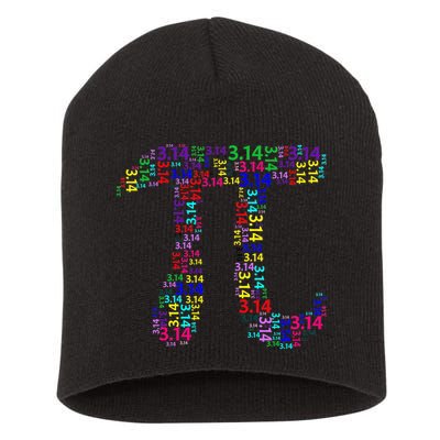 Colorful 3.14 Pi Day Mash-Up Short Acrylic Beanie