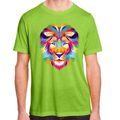 Colorful Abstract Lion Adult ChromaSoft Performance T-Shirt