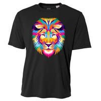 Colorful Abstract Lion Cooling Performance Crew T-Shirt