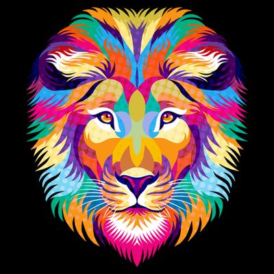 Colorful Abstract Lion T-Shirt