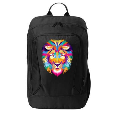 Colorful Abstract Lion City Backpack