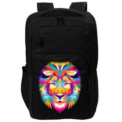 Colorful Abstract Lion Impact Tech Backpack