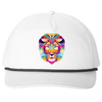 Colorful Abstract Lion Snapback Five-Panel Rope Hat