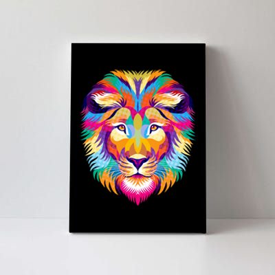 Colorful Abstract Lion Canvas