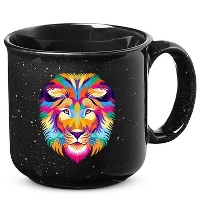 Colorful Abstract Lion 15oz Campfire Ceramic Mug