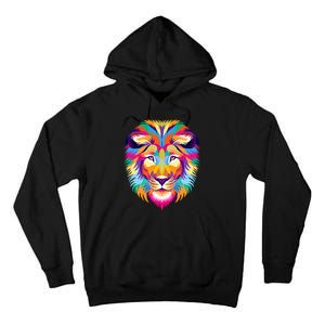 Colorful Abstract Lion Tall Hoodie