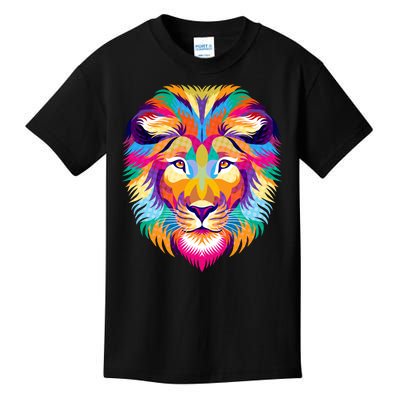 Colorful Abstract Lion Kids T-Shirt