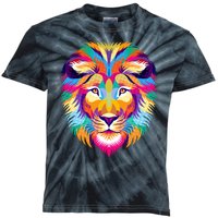 Colorful Abstract Lion Kids Tie-Dye T-Shirt