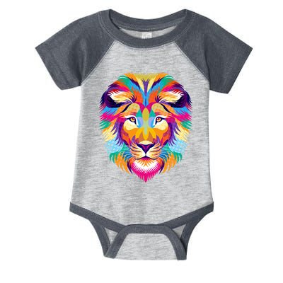 Colorful Abstract Lion Infant Baby Jersey Bodysuit