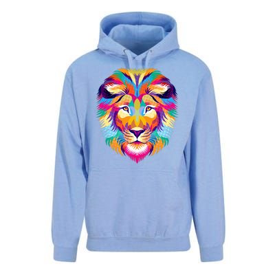 Colorful Abstract Lion Unisex Surf Hoodie