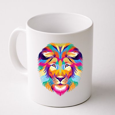 Colorful Abstract Lion Coffee Mug