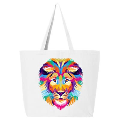 Colorful Abstract Lion 25L Jumbo Tote