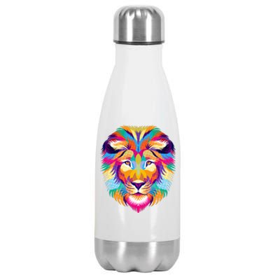 Colorful Abstract Lion Stainless Steel Insulated Water Bottle