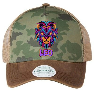 Colorful Abstract Lion Leo Zodiac Legacy Tie Dye Trucker Hat