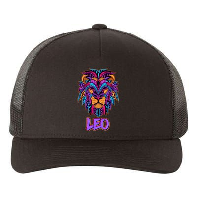 Colorful Abstract Lion Leo Zodiac Yupoong Adult 5-Panel Trucker Hat