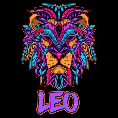 Colorful Abstract Lion Leo Zodiac T-Shirt