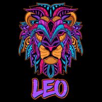 Colorful Abstract Lion Leo Zodiac T-Shirt