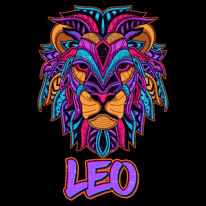Colorful Abstract Lion Leo Zodiac T-Shirt