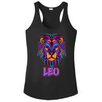 Colorful Abstract Lion Leo Zodiac Ladies PosiCharge Competitor Racerback Tank