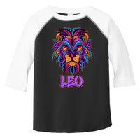 Colorful Abstract Lion Leo Zodiac Toddler Fine Jersey T-Shirt