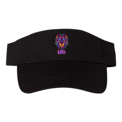 Colorful Abstract Lion Leo Zodiac Valucap Bio-Washed Visor