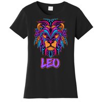 Colorful Abstract Lion Leo Zodiac Women's T-Shirt