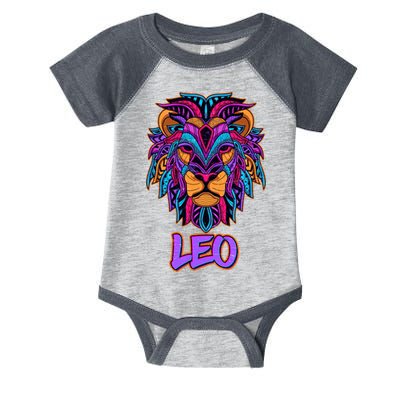 Colorful Abstract Lion Leo Zodiac Infant Baby Jersey Bodysuit