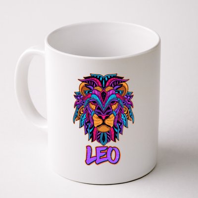 Colorful Abstract Lion Leo Zodiac Coffee Mug