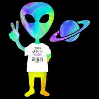 Colorful Alien Storm Area 51 Funny Button