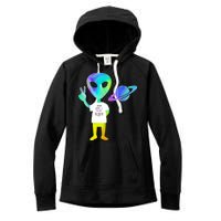 Colorful Alien Storm Area 51 Funny Women's Fleece Hoodie