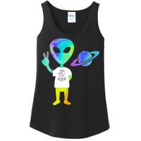 Colorful Alien Storm Area 51 Funny Ladies Essential Tank