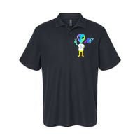 Colorful Alien Storm Area 51 Funny Softstyle Adult Sport Polo