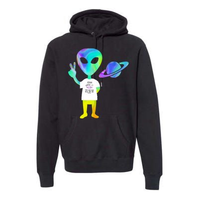 Colorful Alien Storm Area 51 Funny Premium Hoodie