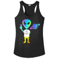 Colorful Alien Storm Area 51 Funny Ladies PosiCharge Competitor Racerback Tank