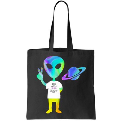 Colorful Alien Storm Area 51 Funny Bag