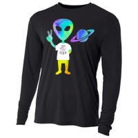 Colorful Alien Storm Area 51 Funny Cooling Performance Long Sleeve Crew