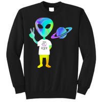 Colorful Alien Storm Area 51 Funny Tall Sweatshirt