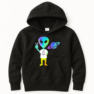 Colorful Alien Storm Area 51 Funny Kids Hoodie